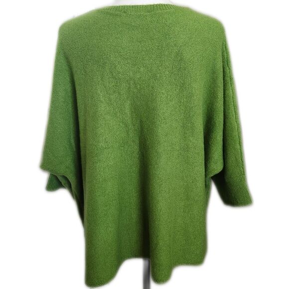CeCe Spring Green V-neck Oversized Dolman Sleeve Sweater, M - Picture 4 of 5
